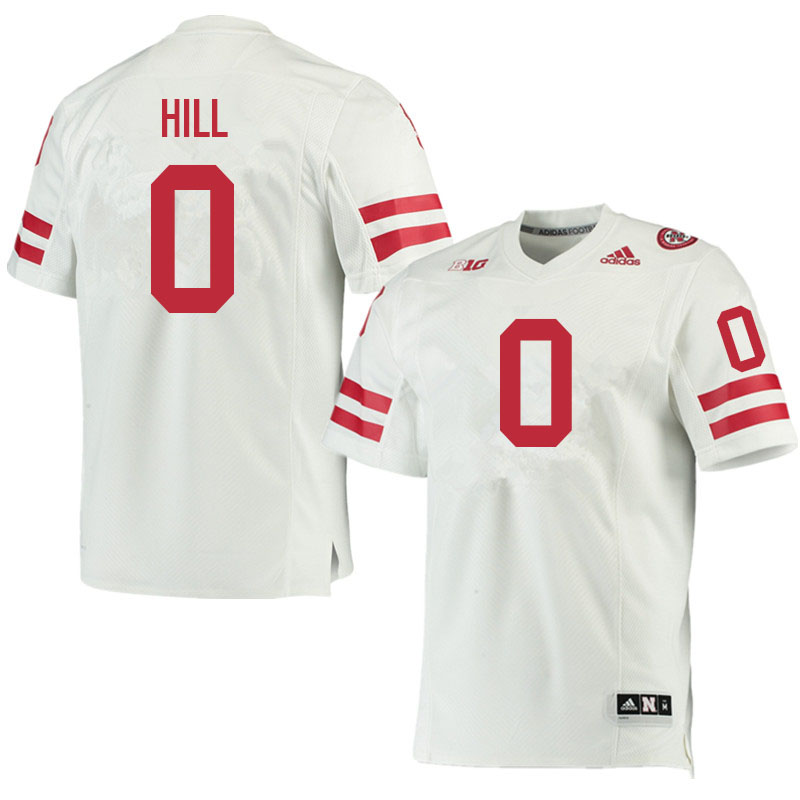 Men #0 Tommi Hill Nebraska Cornhuskers College Football Jerseys Sale-White - Click Image to Close
